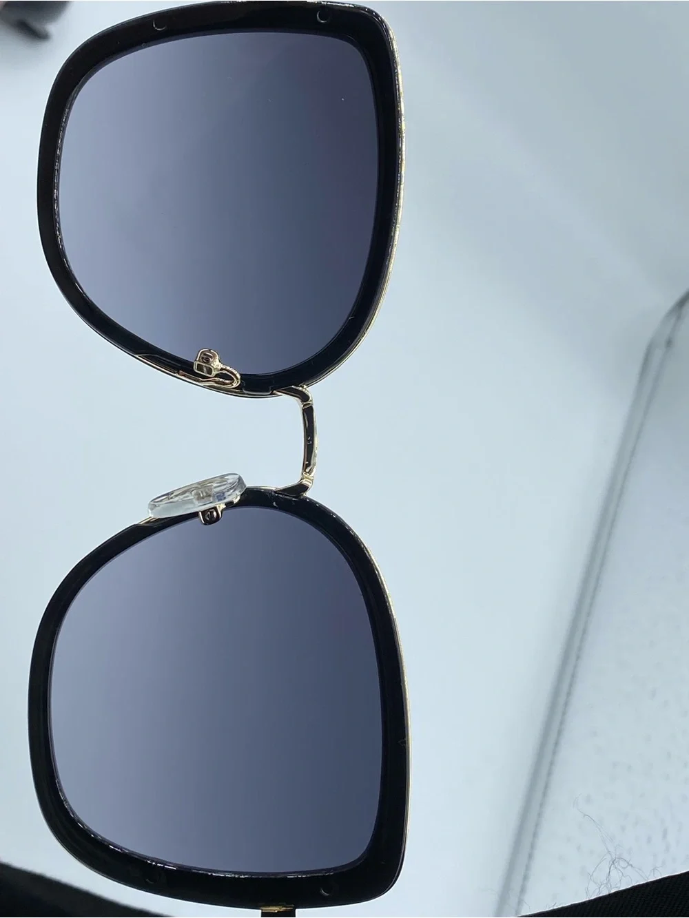 Kurt Geiger London Square Butterfly Sunglasses (Model KGL9037/S) Black/Gold 8079